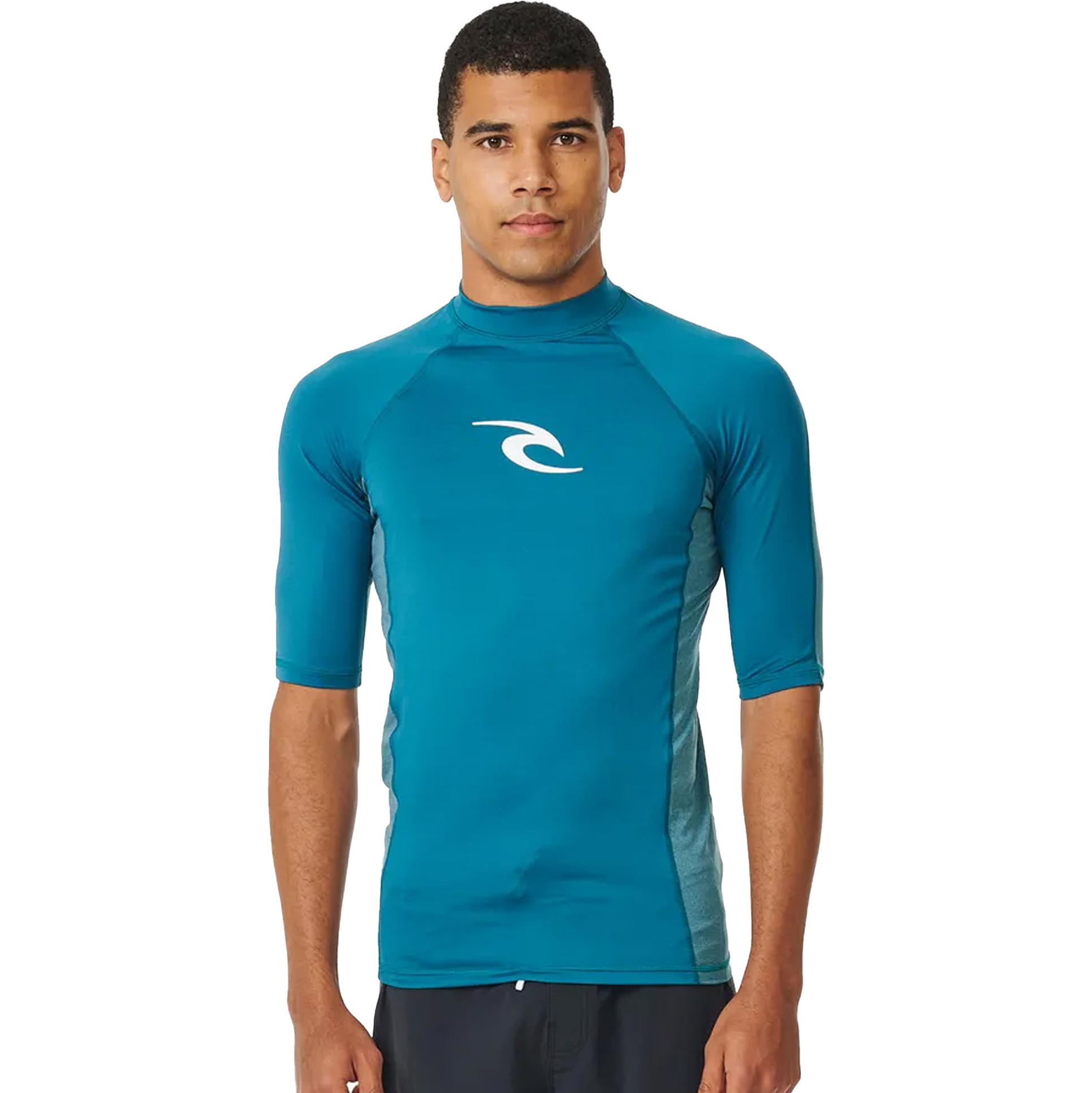 2024 Rip Curl Mens Waves UPF Performance Kortærmet Lycravest 142MRV - Deep Ocean